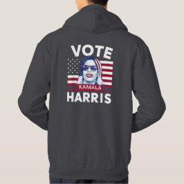 Rösta Kamala Harris 2024 President USA Flagga Hoodie