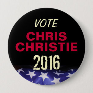 Rösta kampanjen för Chris CHRISTIE 2016 knäppas Knapp