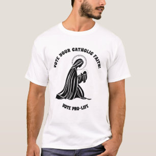 Rösta katolska Junggin Mary Jesus Religiösa T Shirt