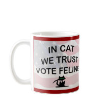 Rösta katt med amerikansk Flagga