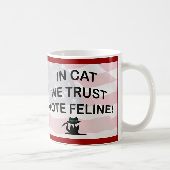 Rösta katt med amerikansk Flagga Kaffemugg (Höger)