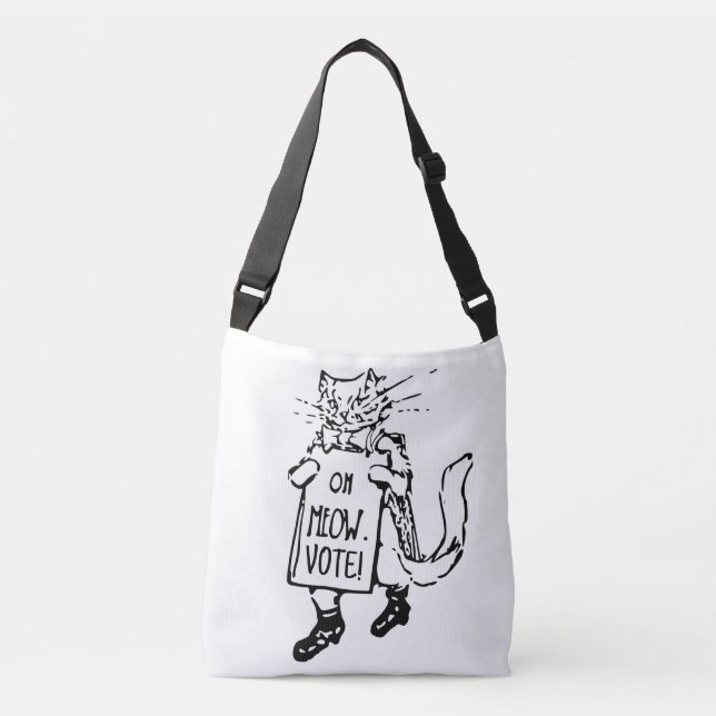 RÖSTA KATT VINTAGETOTEBAG AXELVÄSKA (Framsida)