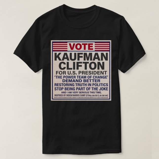 RÖSTA Kaufman/Clifton T Shirt (Design framsida)