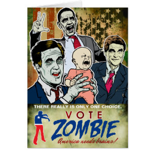 Rösta kortet för Zombie 2012 Hälsningskort