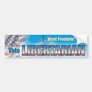 Rösta Libertarian Bildekal