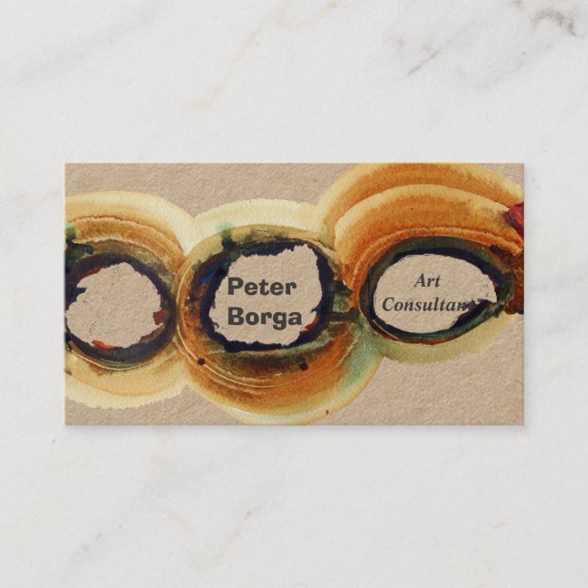 Rosta målare för konstnärer för jord   visitkort (Framsida)