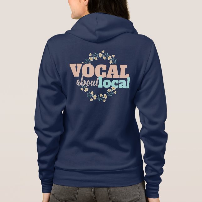Rösta med Lokal Blomma T Shirt (Baksida)