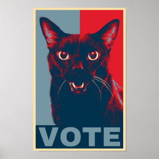 RÖSTA, med Manny Halloween Cat Poster