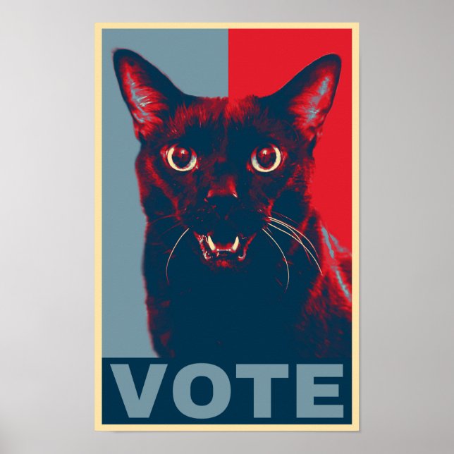 RÖSTA, med Manny Halloween Cat Poster (Framsidan)