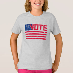 Rösta med rösträtt med USA:s Flagga. T-Shirt
