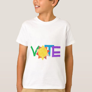 Rösta med solen / regnbåge GOTV Rösta T-shirt