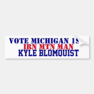 RÖSTA Michigan 1:a Kyle Blomquist Iron Mtn Man Bildekal