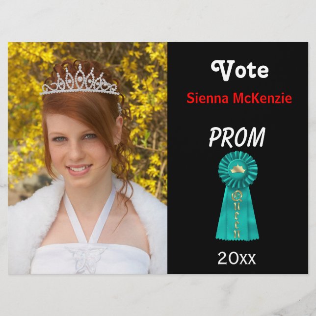 Rösta mig för Prom Queen (Aqua) Reklamblad (Framsidan)