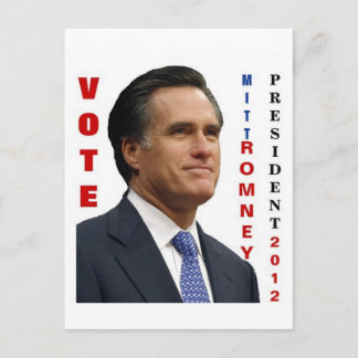 Rösta Mitt Romney 2012-vykort Vykort
