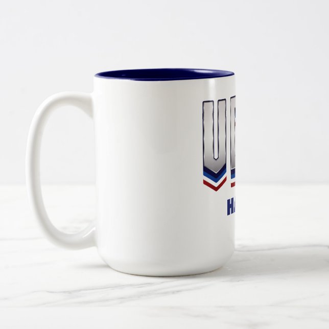 Rösta moderna typografi - val Två-Tonad mugg (Vänster)