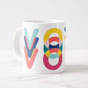 Rösta Multifärgaden Rainbow Modern Gult Blue Jumbo Mugg