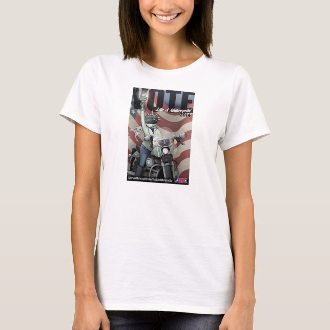 Rösta något liknande en Motorcyclist Tee (Framsida)