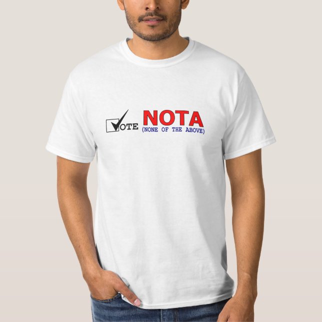 Rösta NOTA enkel T Tee (Framsida)
