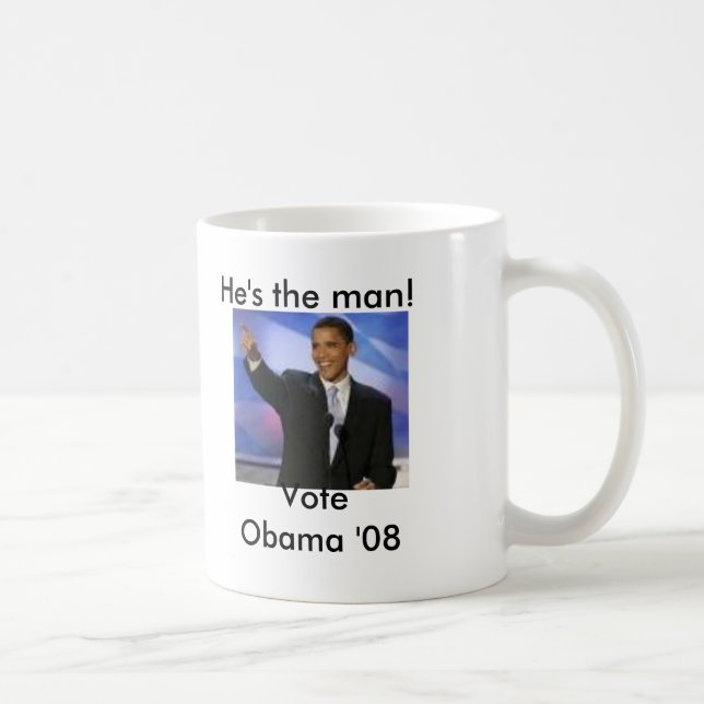 Rösta Obama '08 den magiska muggen Kaffemugg (Höger)