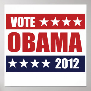 RÖSTA OBAMA 2012 UNDERTECKNAR - .PNG POSTER