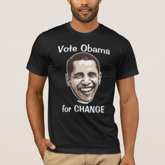 Rösta Obama för ändring Tee Shirt