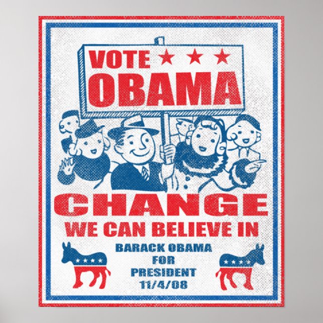 Rösta Obama-Poster Poster (Framsidan)