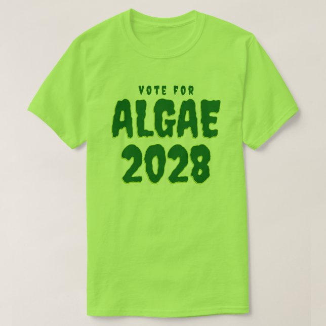 Rösta på alger 2028 Grönt T Shirt (Design framsida)