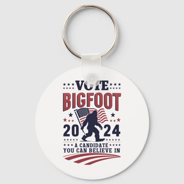 Rösta På Bigfoot 2024 Sasquatch Presidentvalet  Nyckelring (Framsida)