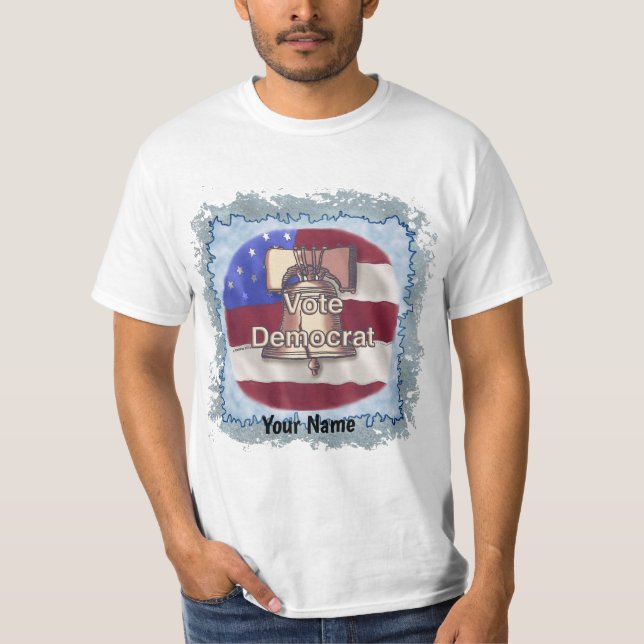 Rösta på demokraterna t-shirt (Framsida)