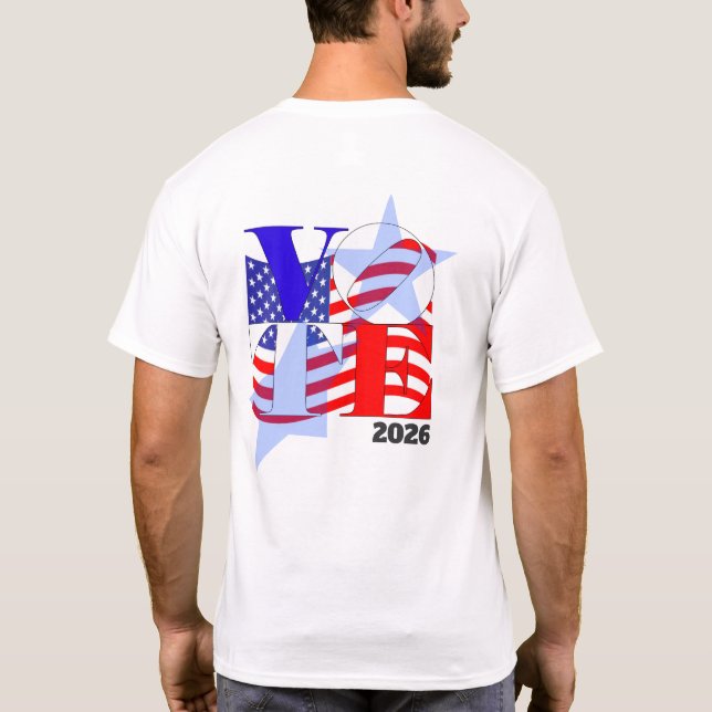 Rösta på ett kraftfullt sätt t shirt (Baksida)