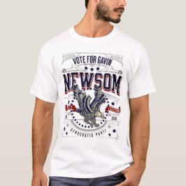 Rösta på Gavin Newsom 2028 Örn Patriotisk T Shirt