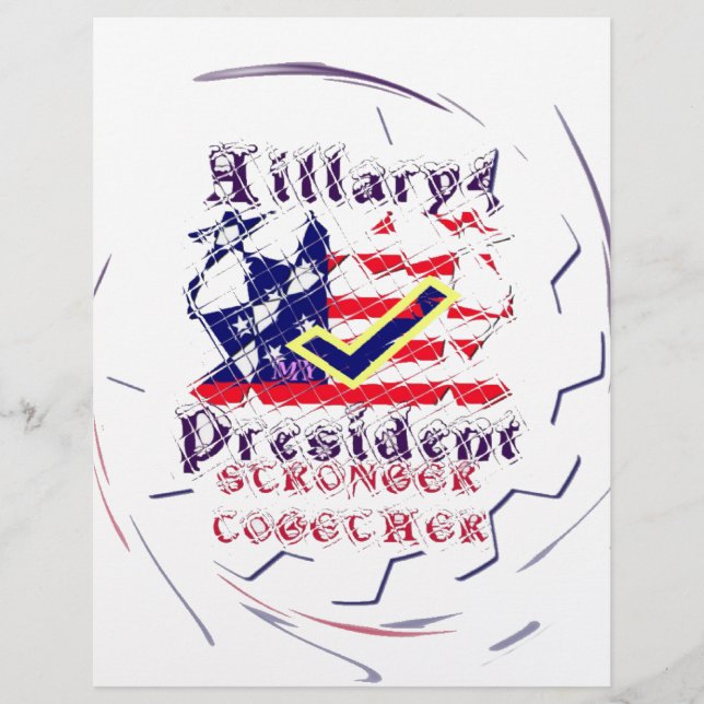 Rösta på Hillary USA Starkare Tillsammans  Min Pre (Framsida)