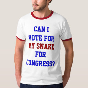 Rösta på min orm kongress rolig politisk t-shirt