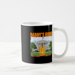 Rösta på Trump Rollig Pappa är Hemma Trump Rosa 20 Kaffemugg