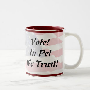 Rösta Pet vi litar på Två-Tonad Mugg
