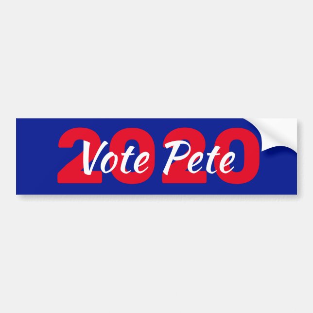 Rösta Pete för 2020 President Bildekal (Framsidan)