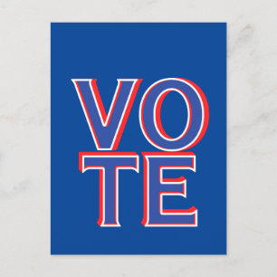 Rösta politiska Kampanj Merchandise Vykort