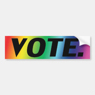 rösta pride regnbåge färg Bumper Sticker Bildekal