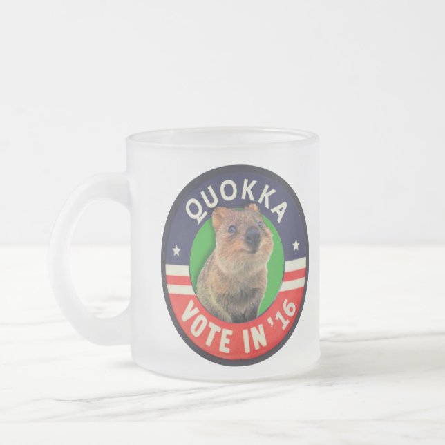 Rösta Quokka i 2016 för president Frostad Glasmugg (Vänster)