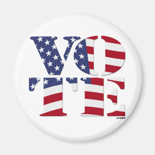 RÖSTA "R Ö S T A" med USA-flagg Magnet
