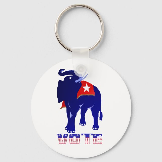 Rösta Republican Keychain Nyckelring (Framsida)