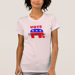 RÖSTA Republikansk med Patriotisk Elefant T Shirt