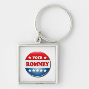 RÖSTA ROMNEY FYRKANTIG SILVERFÄRGAD NYCKELRING