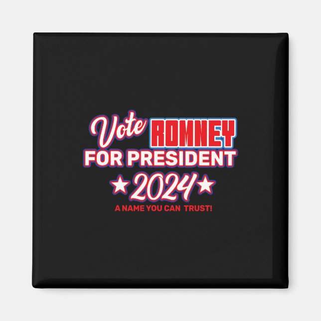 Rösta Romney till president Mitt Romney Republikan Magnet (Framsidan)