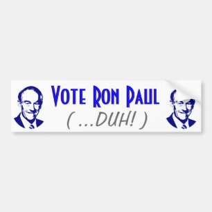 Rösta Ron Paul (Duh!) Bildekal