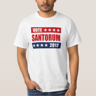 RÖSTA SANTORUM 2012 UNDERTECKNAR TRÖJA