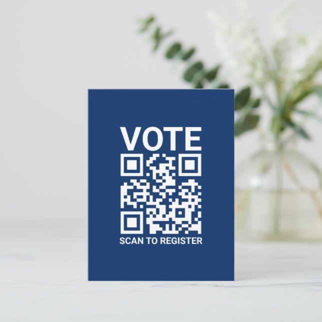 Rösta Scan QR-kod för att registrera anpassningsba Vykort (Stående Fram)