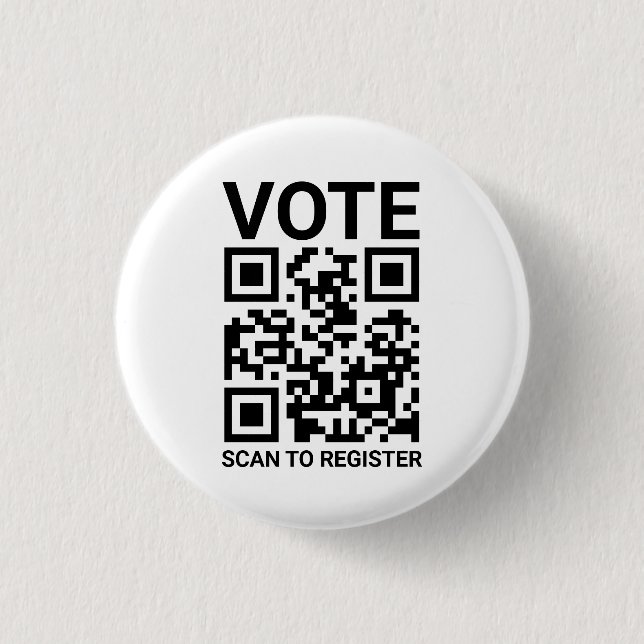 Rösta Scan QR-kod för registrering av svartvit anp Knapp (Framsida)