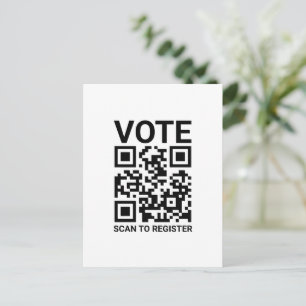 Rösta Skanna QR-kod för att registrera anpassad vi Vykort