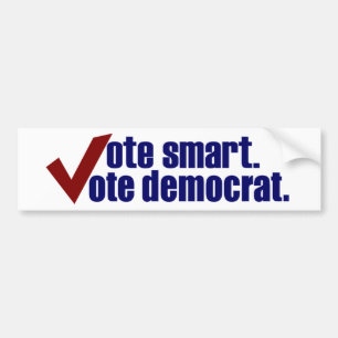 Rösta smart röstar demokraten bildekal